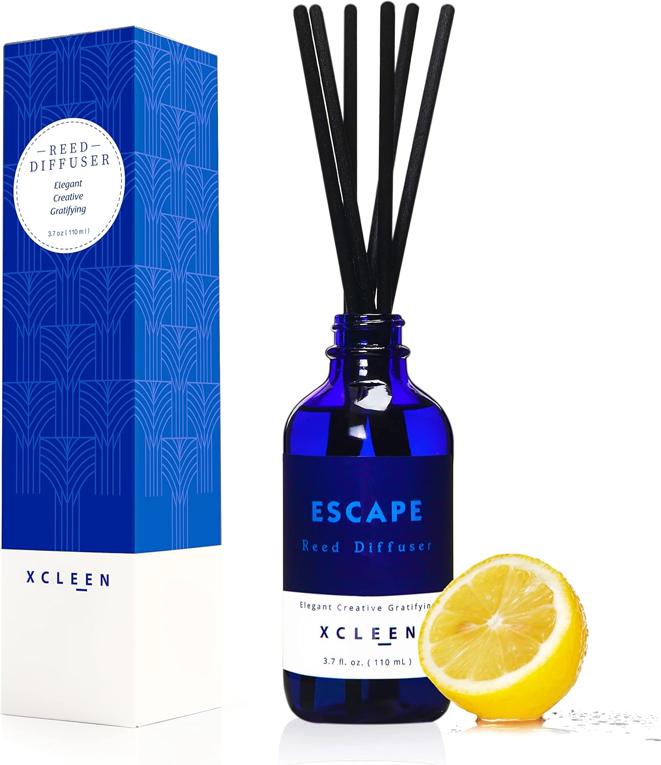 Xcleen Reed Diffuser Set with 6 Sticks and 37 Oz Oil