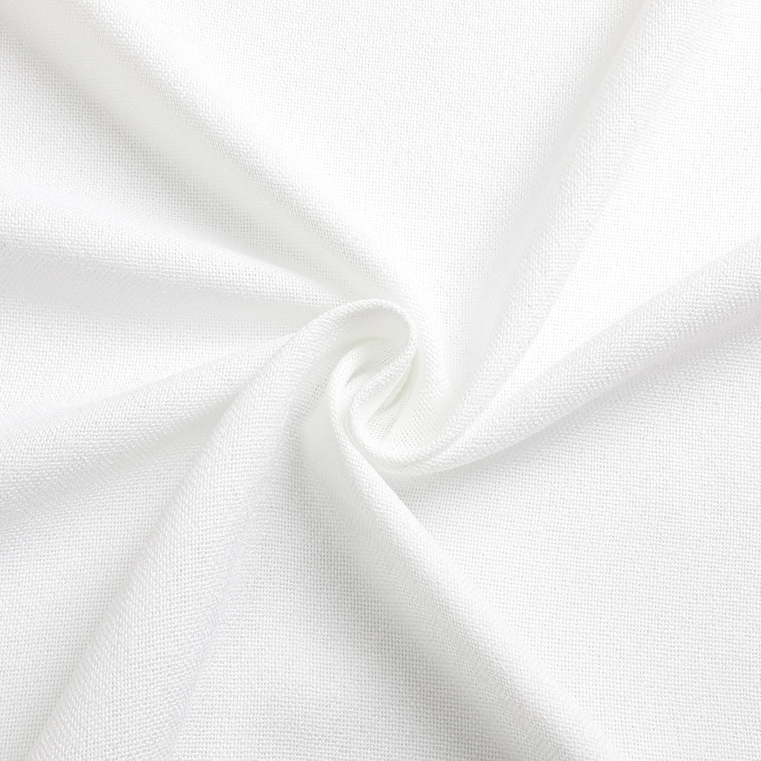 Tollpiz White Linen Valance 54 x 16 Inches Set of 1