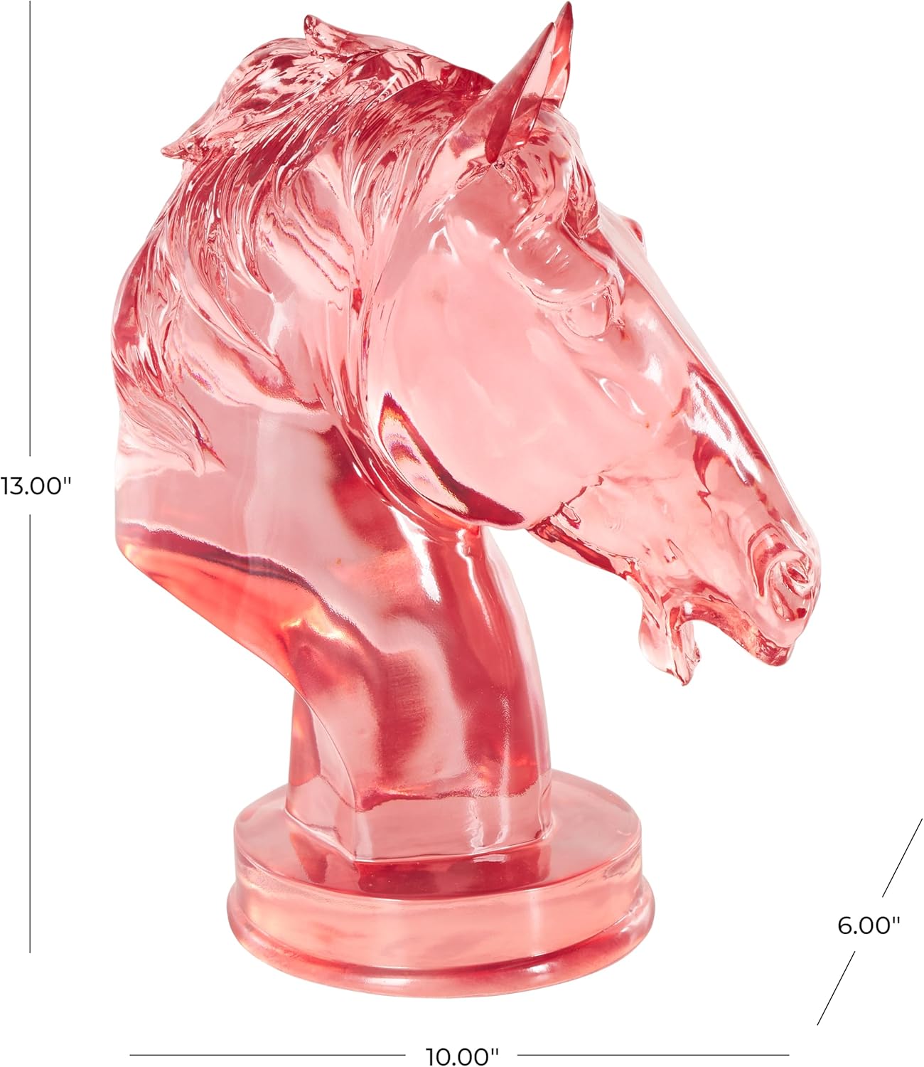 Deco 79 Pink Resin Horse Decor Sculpture