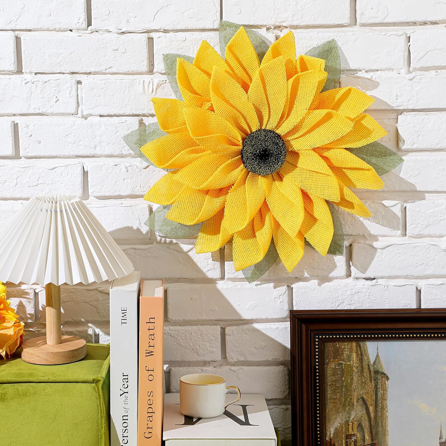 Peryiter 1654 Inch Sunflower Wreath Front Door Decor
