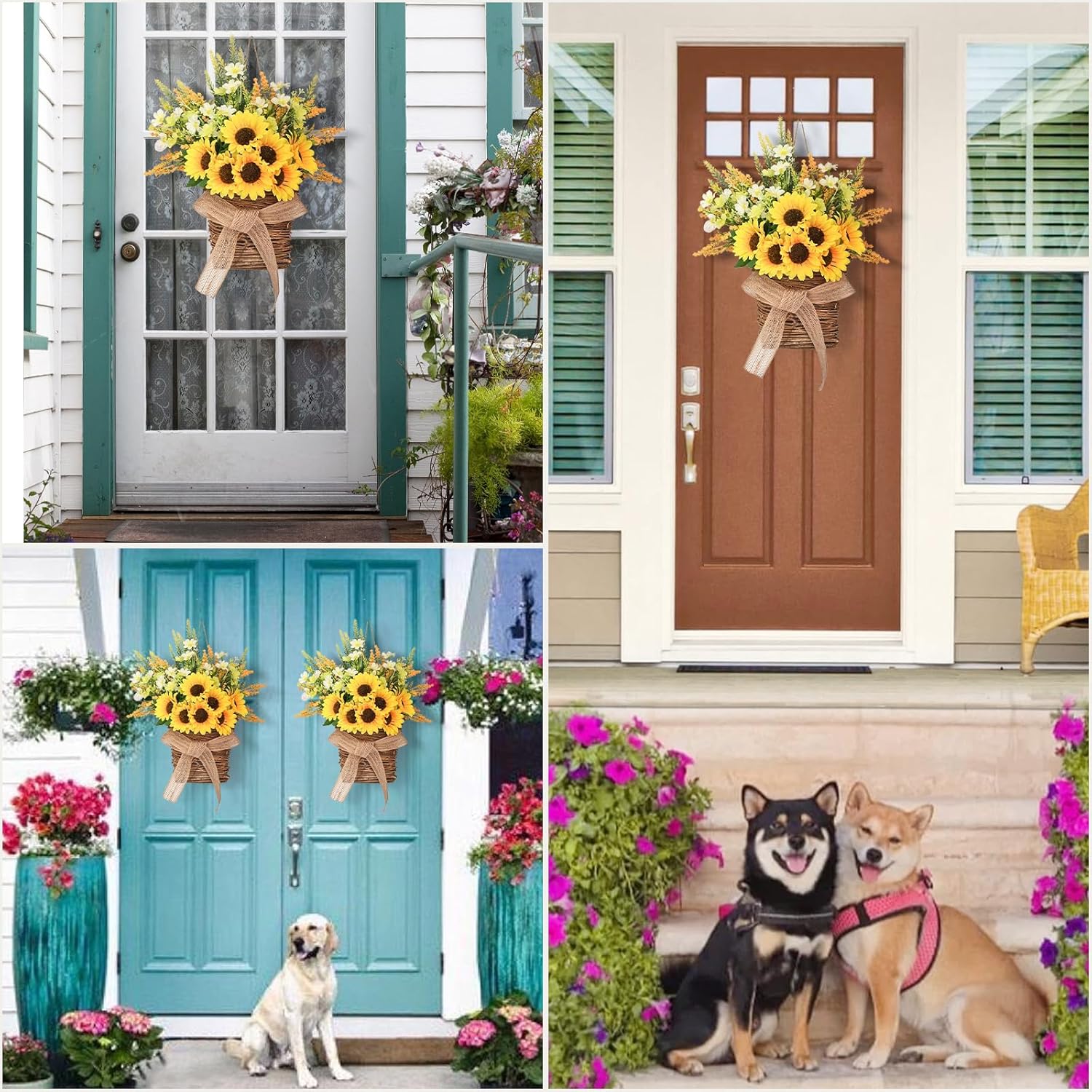 Dolicer Sunflower Wreath 157 Inch Hanging Decor