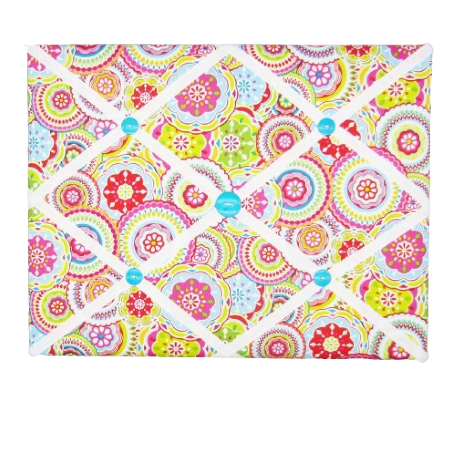 11x14 French Memory Board Mosaic Pink Blue Green