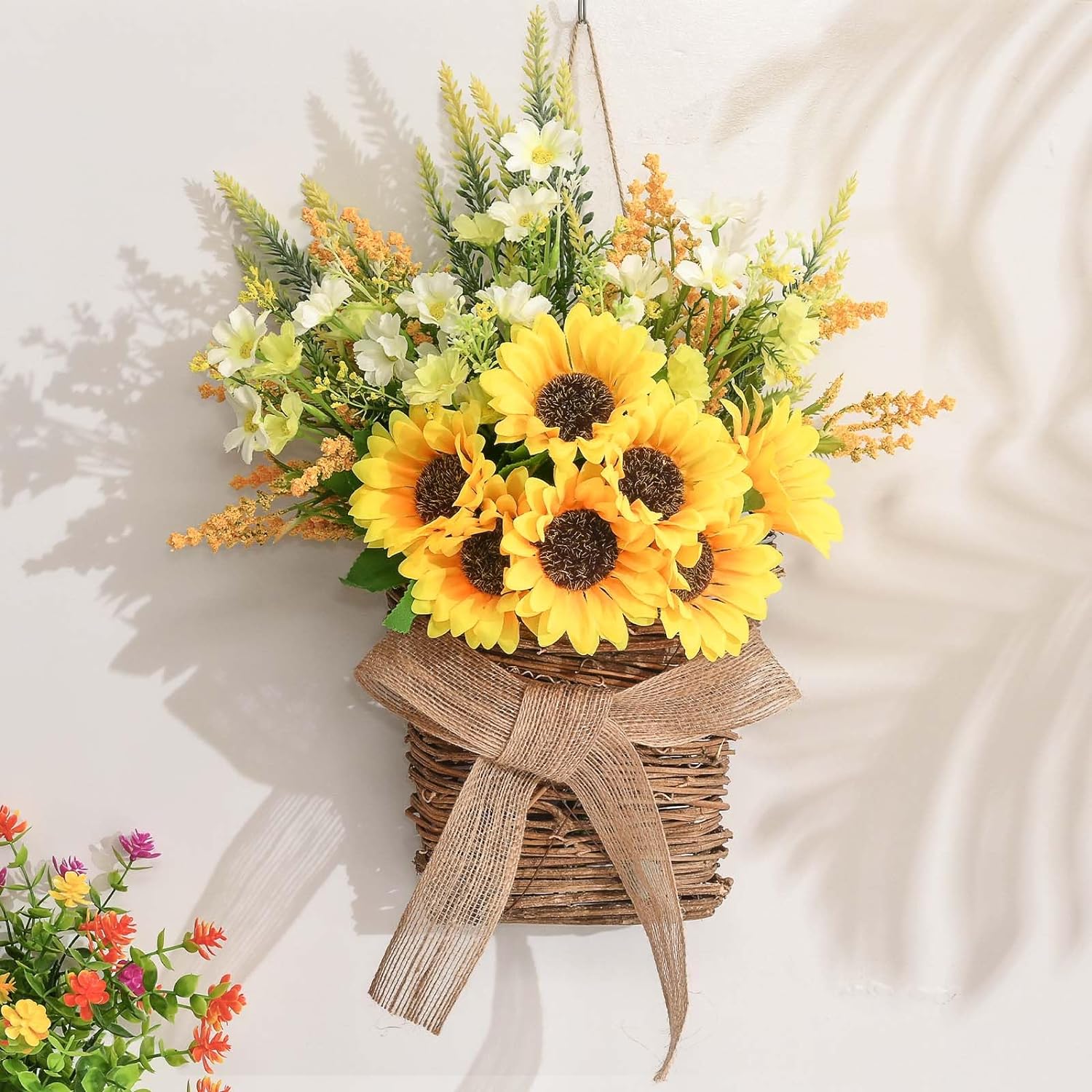 Dolicer Sunflower Wreath 157 Inch Hanging Decor