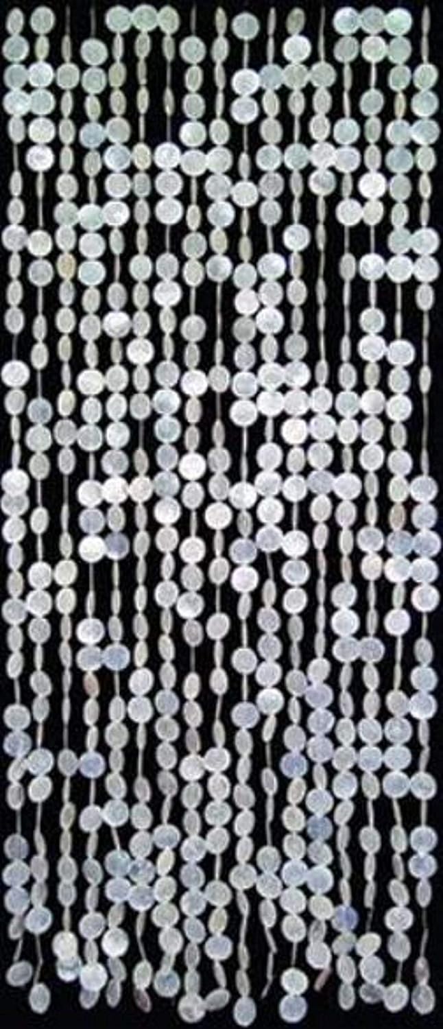 Natural Capiz Shell Round Door Curtain 10 Strands
