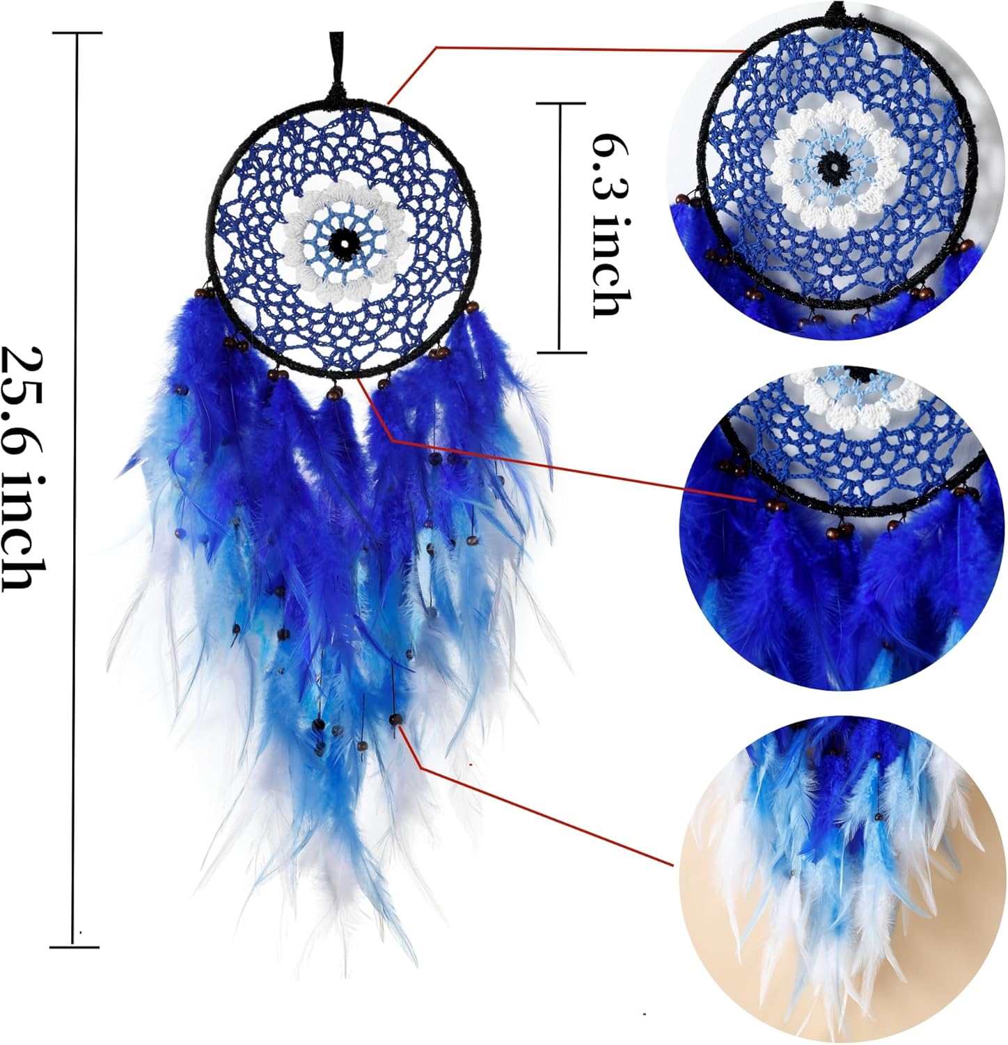 Holmgren Evil Eye Dream Catcher Blue Wall Art