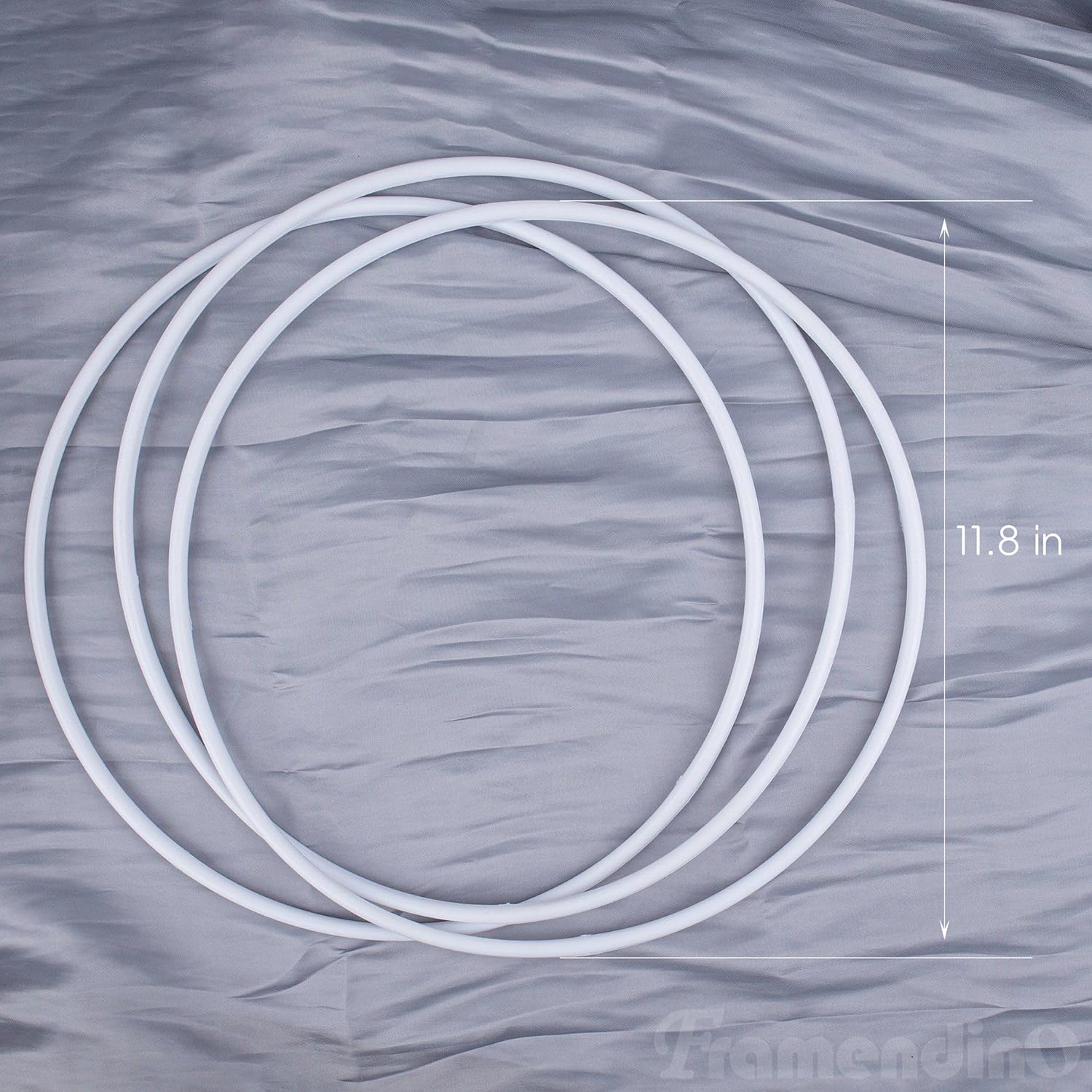6 Pack White Plastic Dream Catcher Hoops 118 Inch