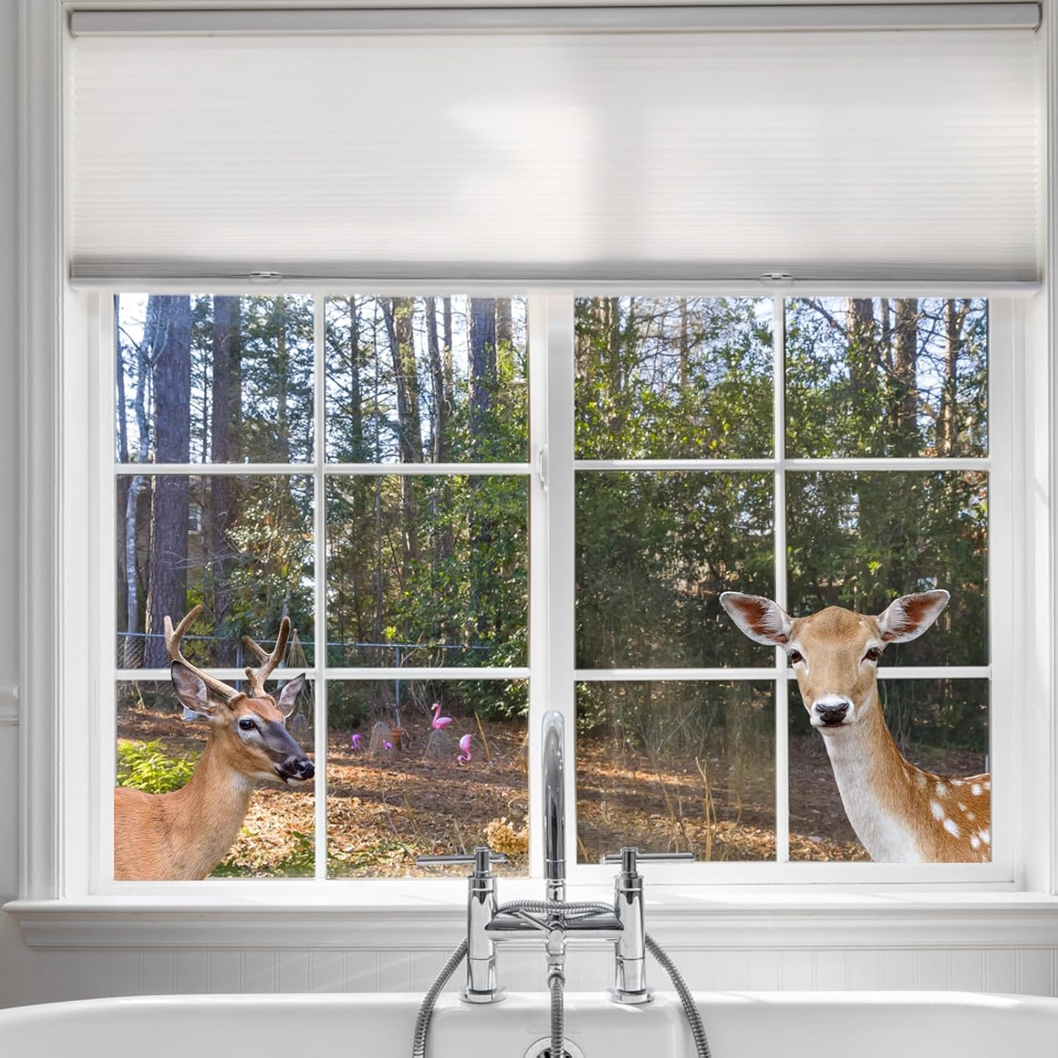 2 Pcs Funny Deer Wall Decal Window Sticker