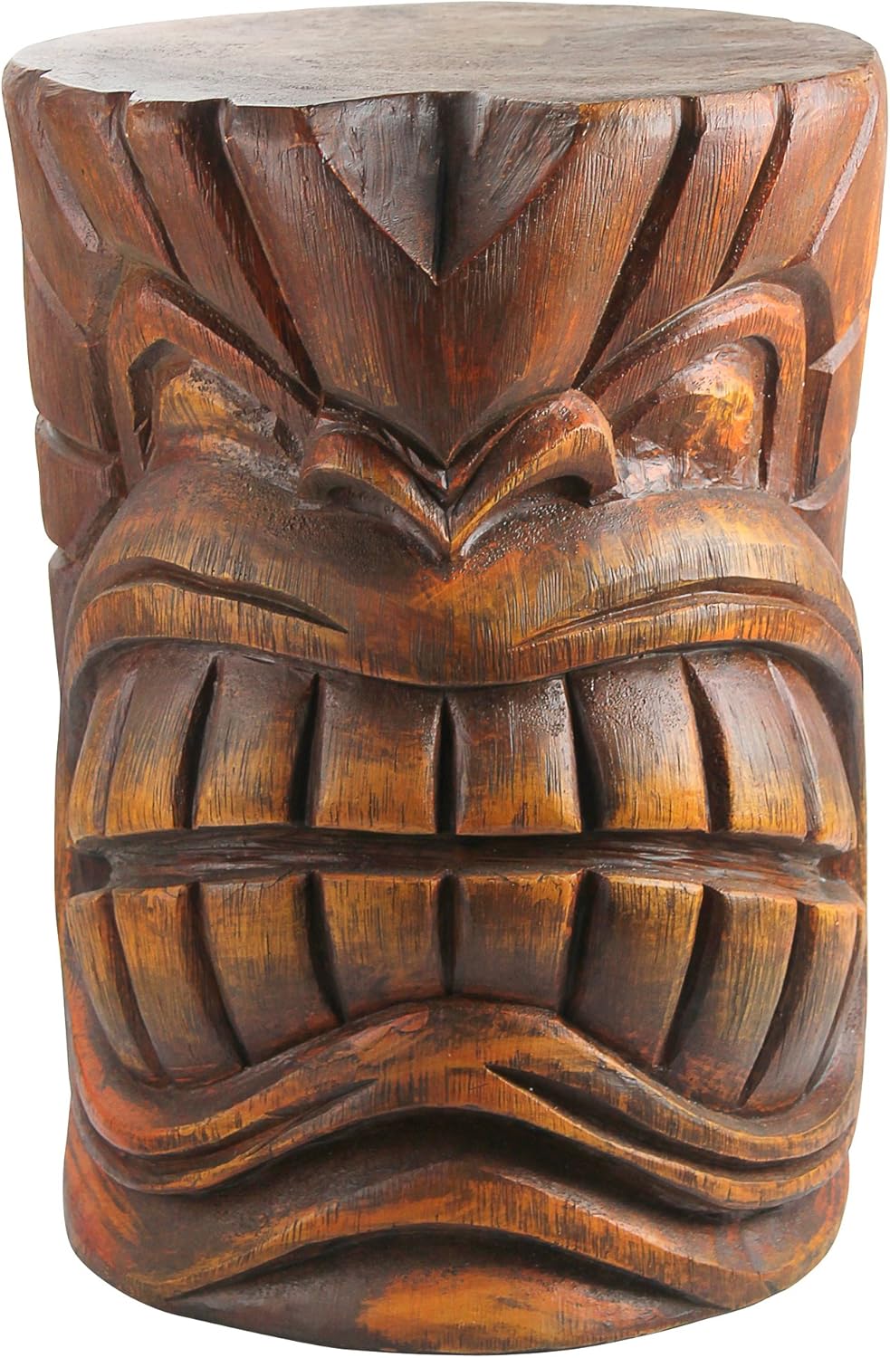 Design Toscano Grand Tiki Face Kanaloa Teeth Side Table Statue