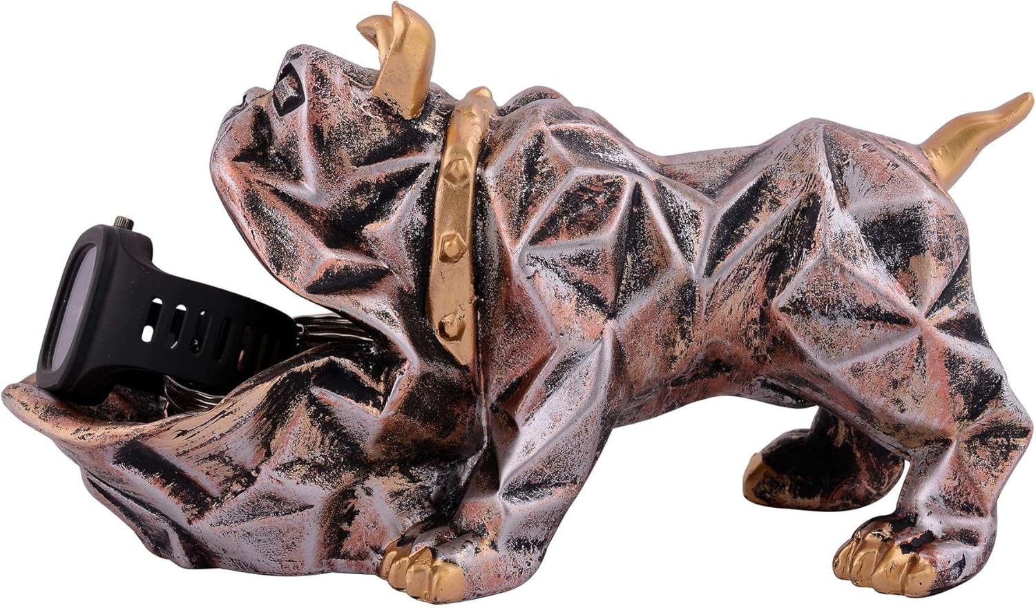 ZainArtistry Cool Dog Statue with Plate Home Decor