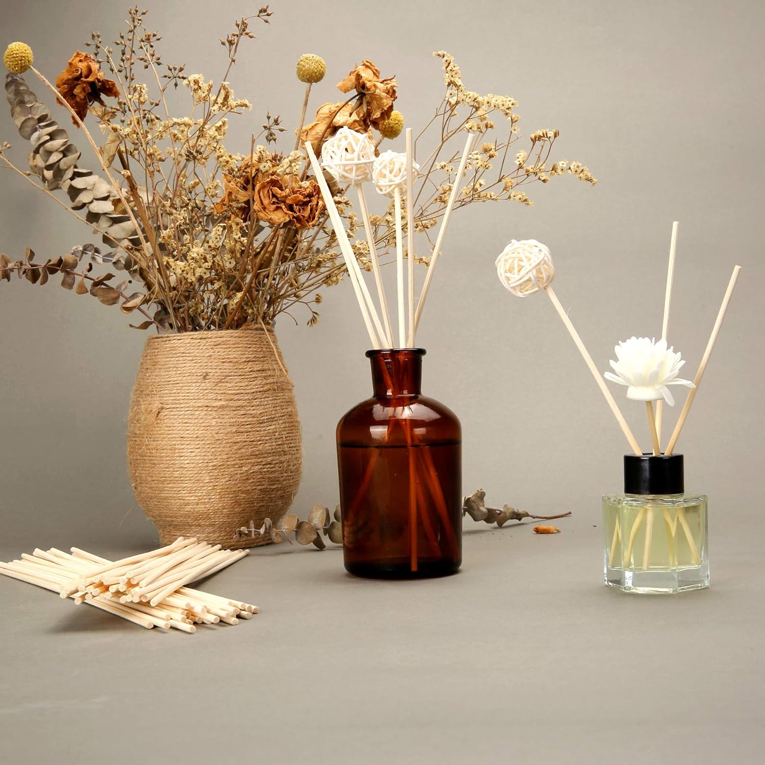 TOMCENXI 120PCS 75 Inch Reed Diffuser Sticks Natural Rattan Refills