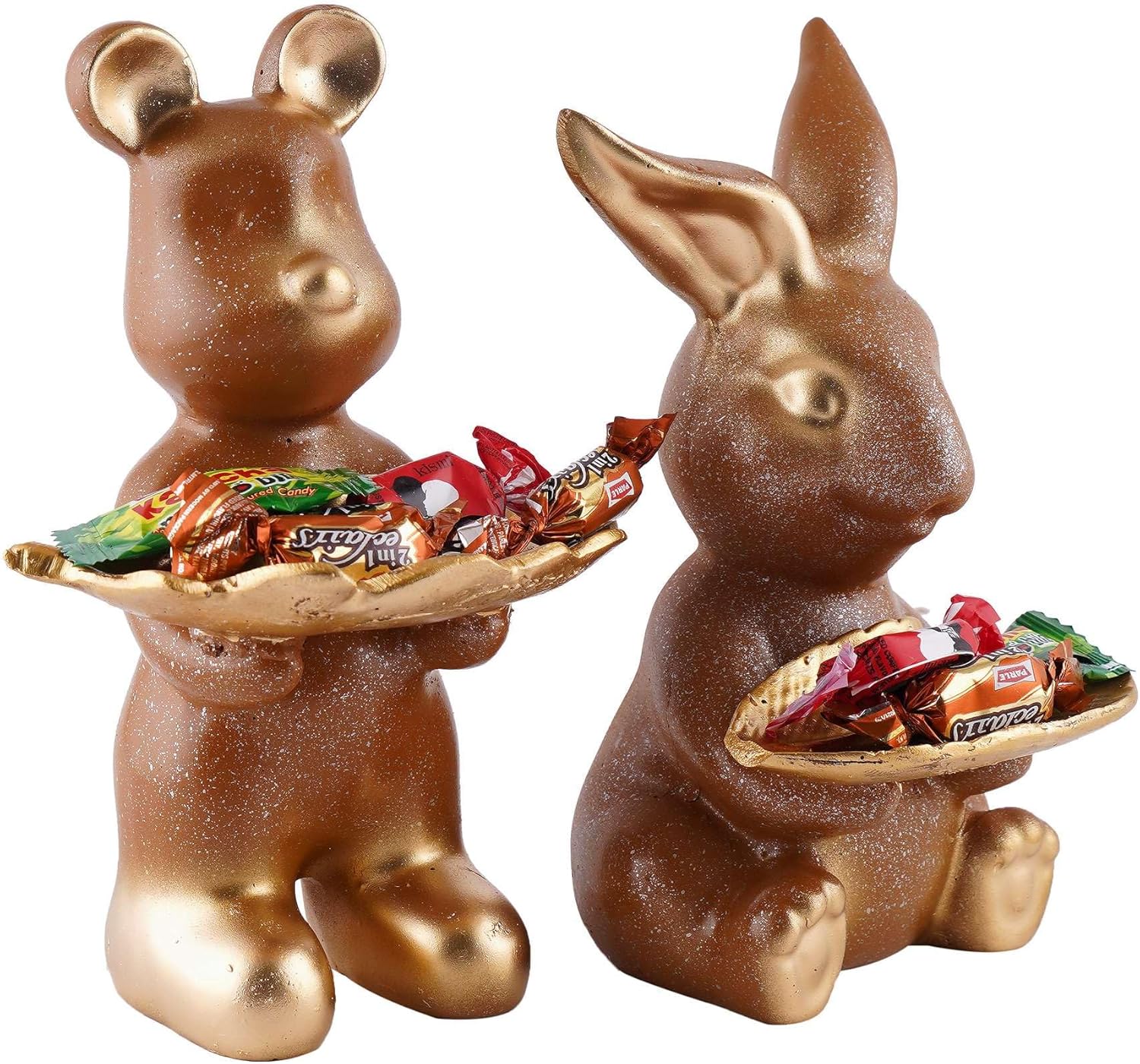 Cool Dog Resin Sculpture Set of Two Table Decor