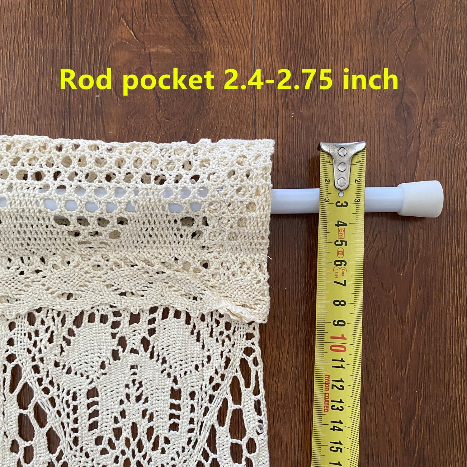 Retro Crochet Valance for Kitchen Window 1 Panel