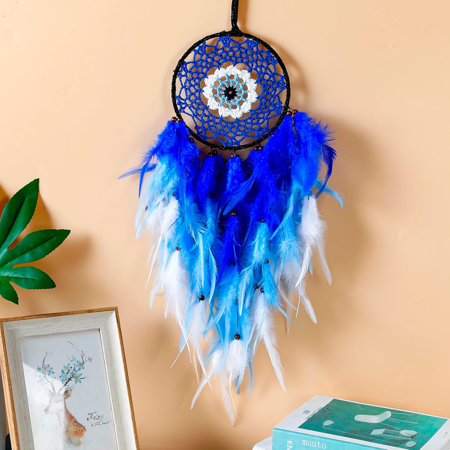 Holmgren Evil Eye Dream Catcher Blue Wall Art