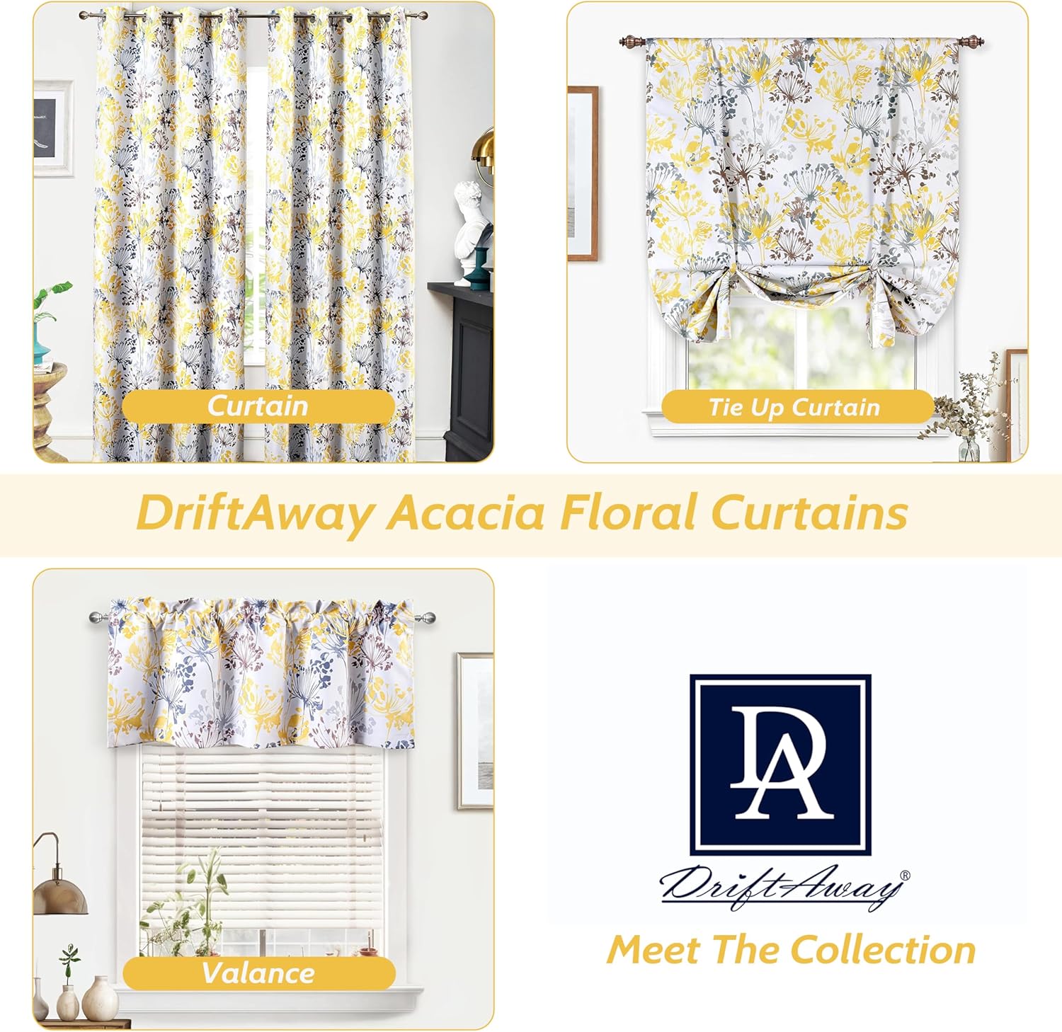 DriftAway Blackout Thermal Valance 2 Pack