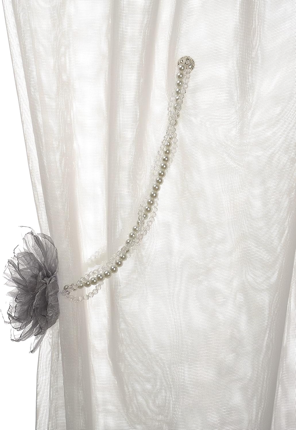 SUQ I OME Pearl Beaded Magnetic Curtain Tiebacks 1 Pair