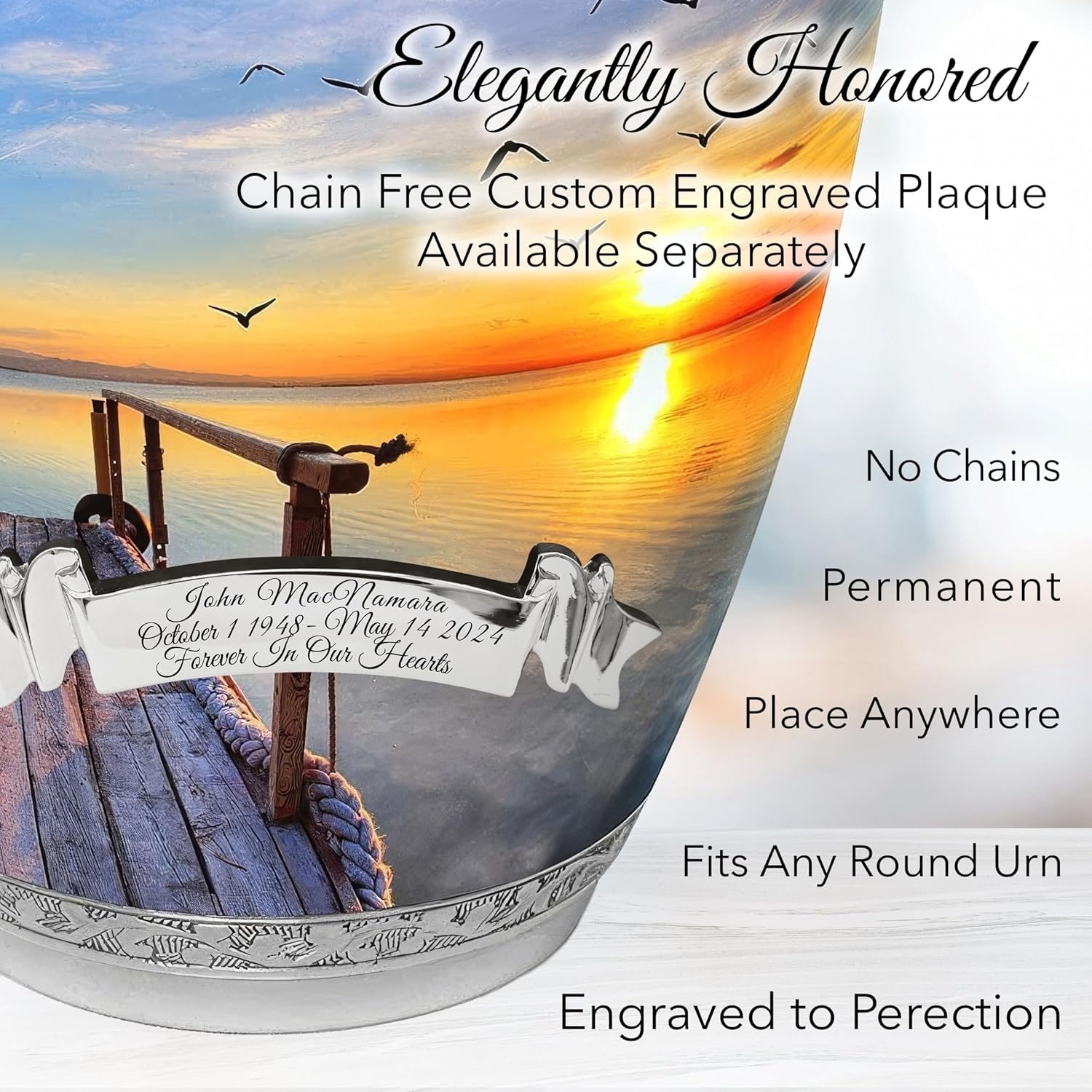 Dock of The Bay Cremation Urn for Ashes Adult Male