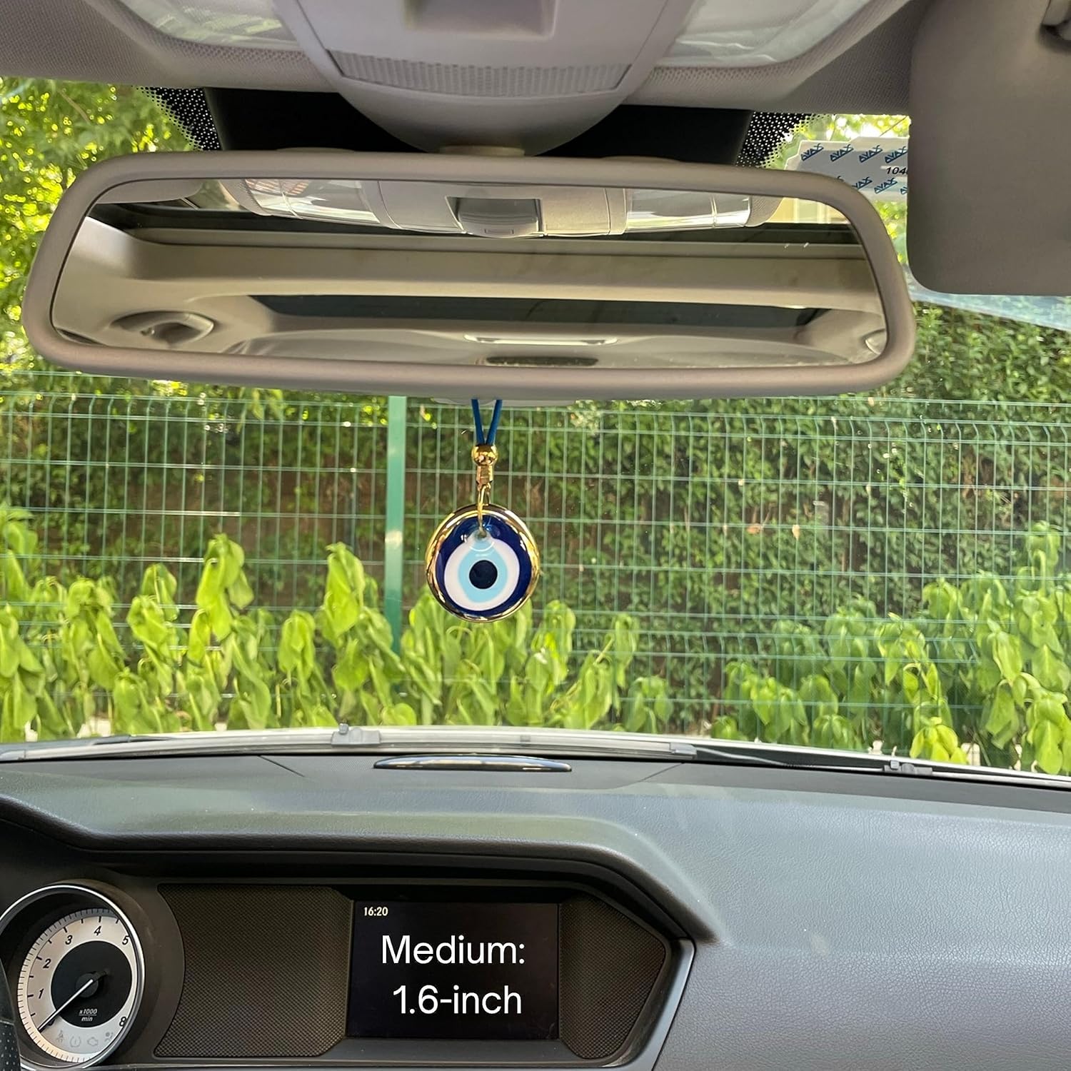 Turkish Blue Evil Eye Car Hanging Ornament Set of 2