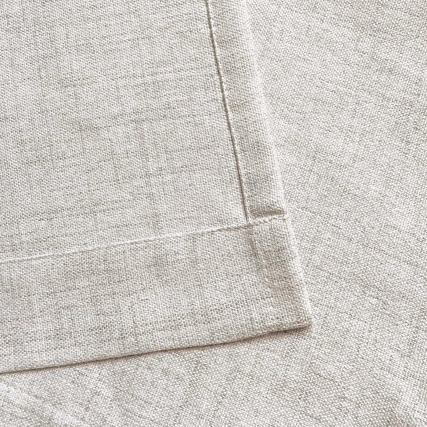 Oindec Faux Linen Valance 54x15 Inch Natural
