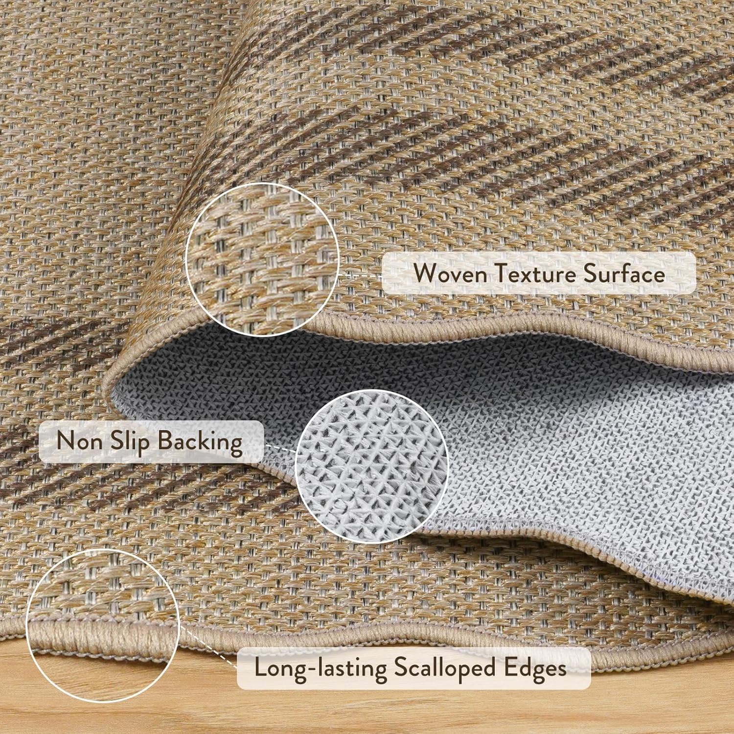 Livebox Wave Scalloped Jute Style Rug