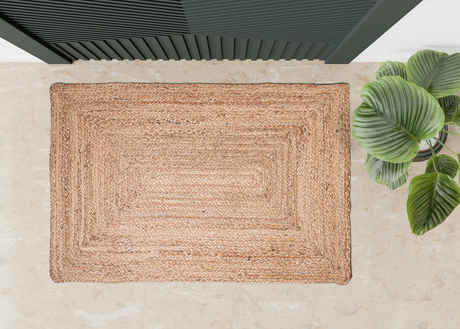Hausattire Hand Woven Jute Braided Rug 24x36 Inches