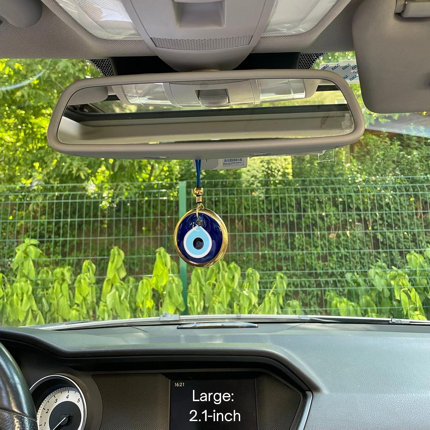 Turkish Blue Evil Eye Car Hanging Ornament Set of 2